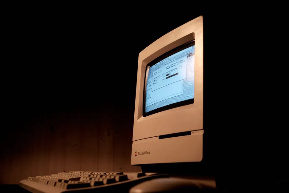 Vintage CRT computer monitor, illustrative of the retro-computing era Cursor Foundry's aesthetic draws from
